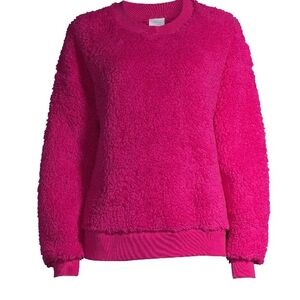 Secret Treasures Sleep Sherpa Top Pink